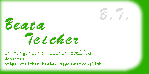 beata teicher business card